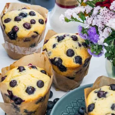 XXL-Muffins-Rezept mit Heidelbeeren.