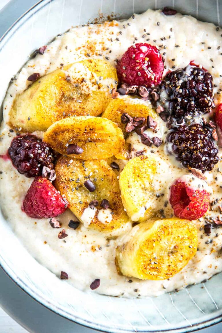 Zimt Porridge Mit Karamellisierter Banane Und Brombeeren Oats And Crumbs