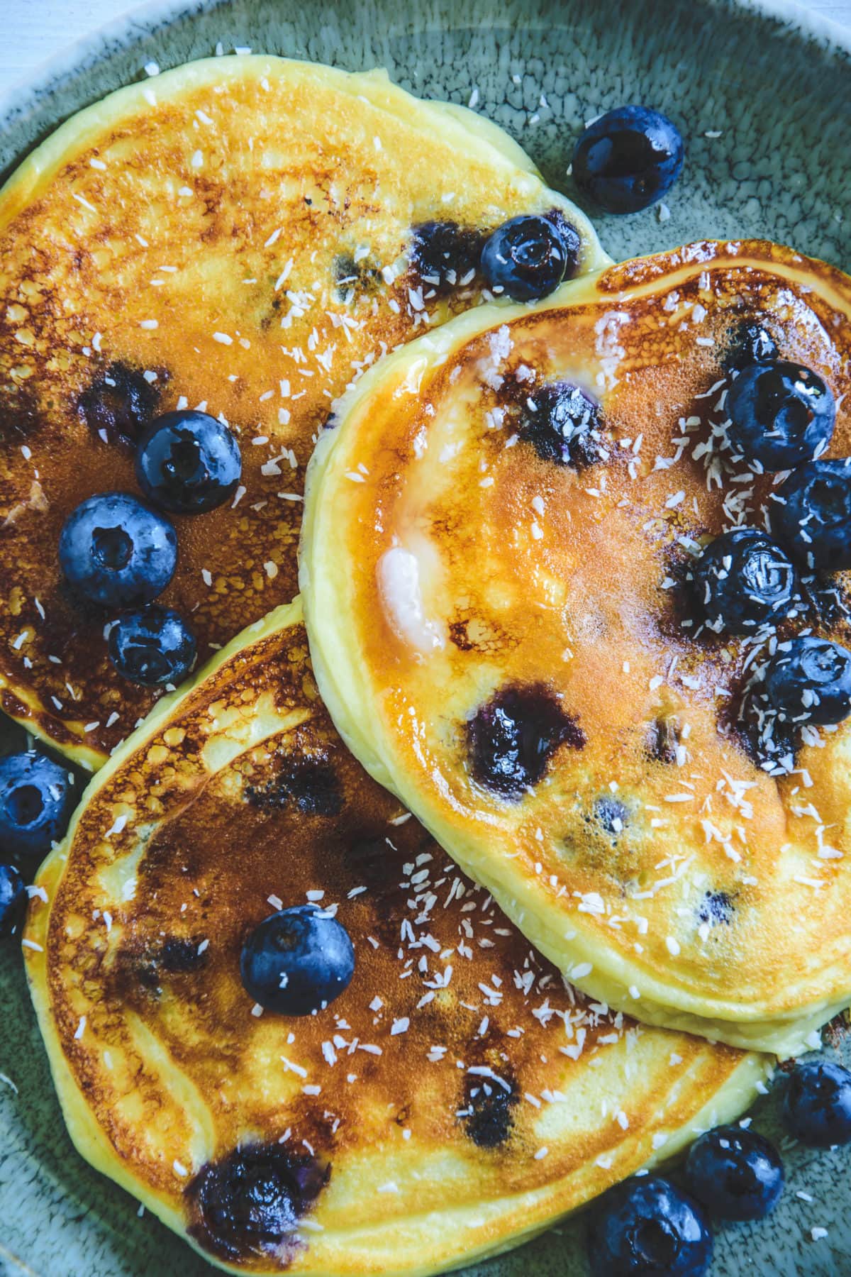 Heidelbeer-Protein-Pancakes mit Topfen