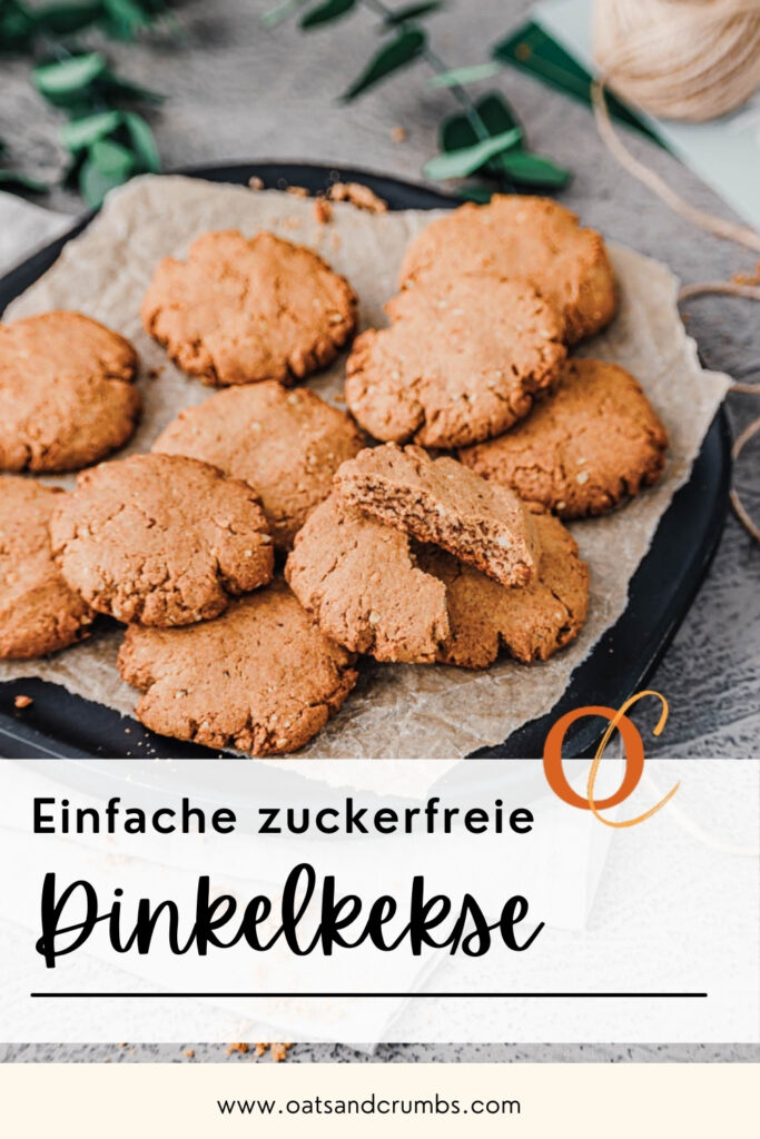 Einfache Dinkelplätzchen ohne Zucker.