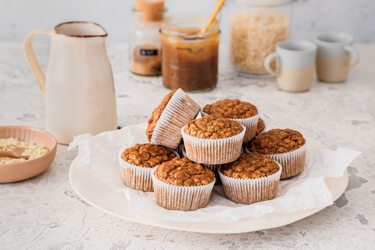 Bananen-Haferflocken-Muffins // vegan &amp; gesund