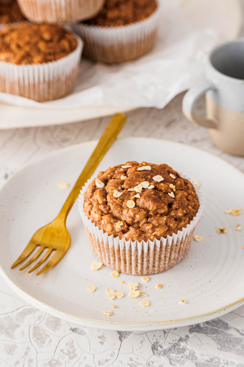 Bananen-Haferflocken-Muffins // vegan &amp; gesund