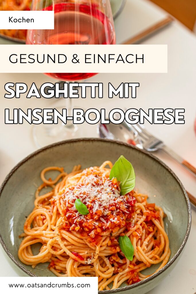 1 Teller Spaghetti mit veganer Linsen-Bolognese.